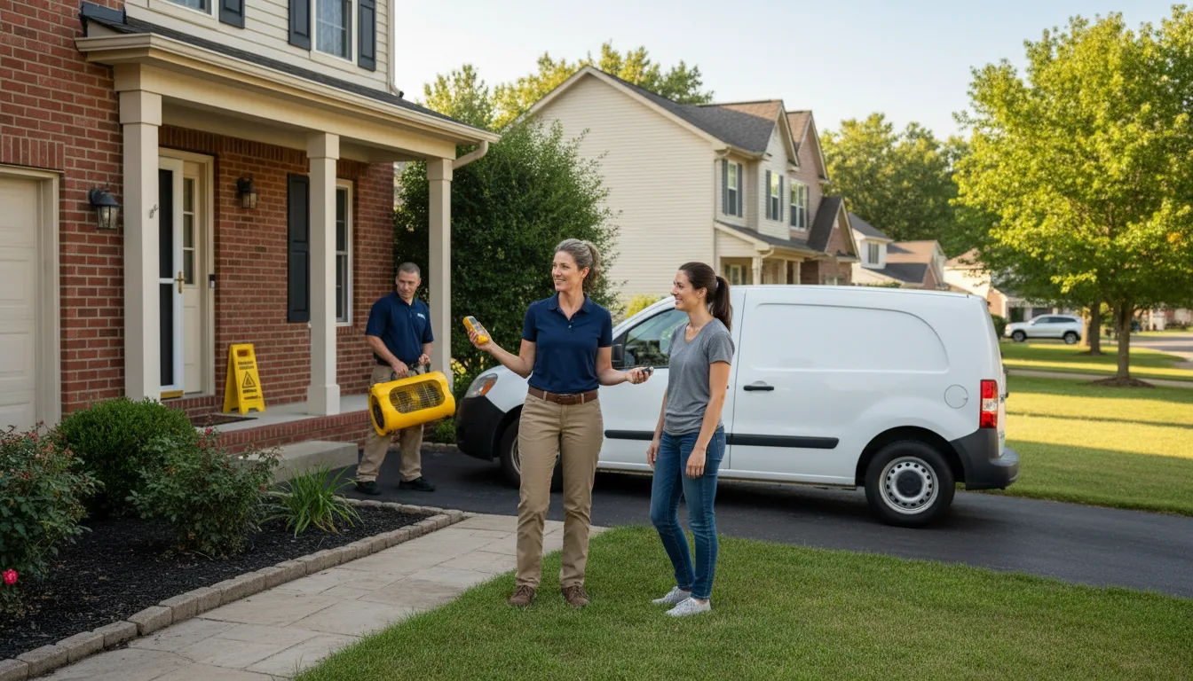 Residential water damage restoration in Stockville, NE
